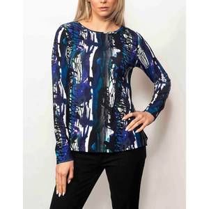 NEW SNO SKINS viscose prints tee with jewel neckline in splash
